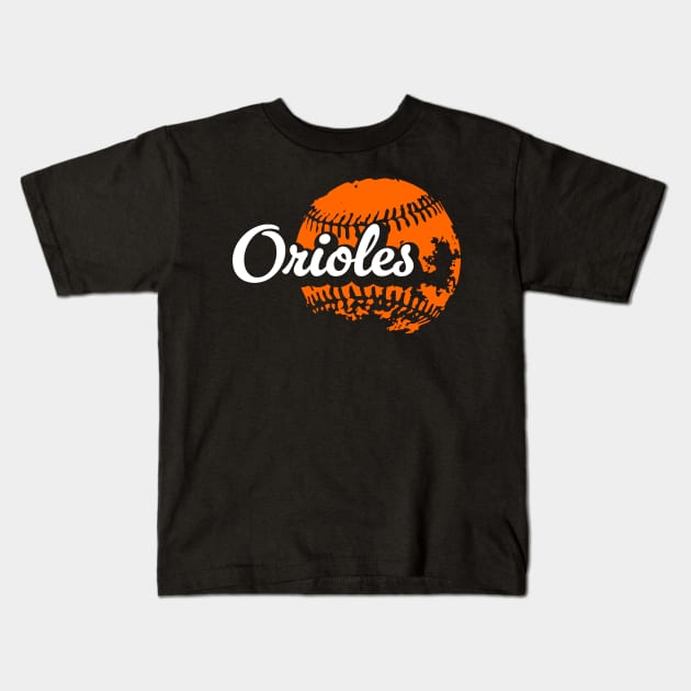 Orioles Baseball Kids T-Shirt by Throwzack